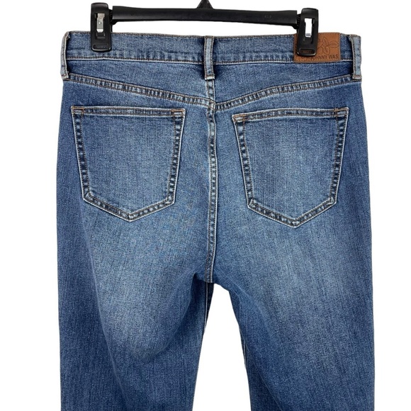 Johnny Was | Blue Medium Wash Step Raw Hem Cropped Jeans - Picture 6 of 6